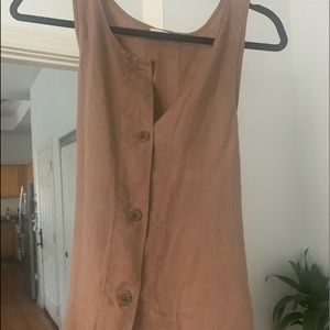 Aritzia Tan Linen Shirt